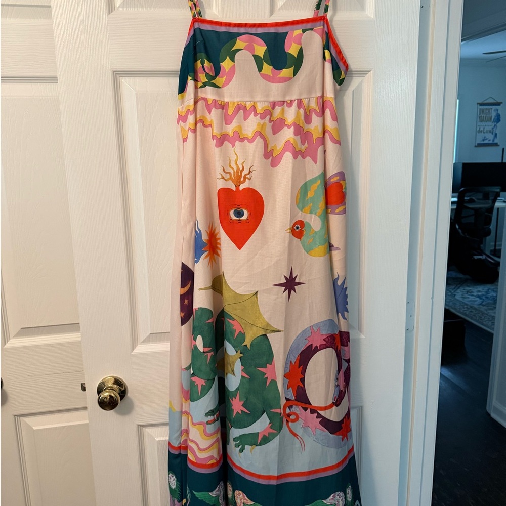 Colorful Maxi Dress with Abstract Print
